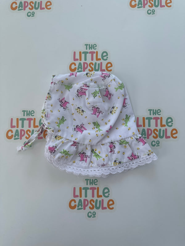 Pink Floral Bonnet