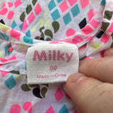 Milky Bright Geometric Pink Playsuit