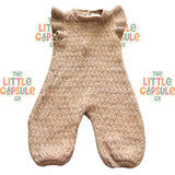 Quincy Mae Taupe Knit Playsuit