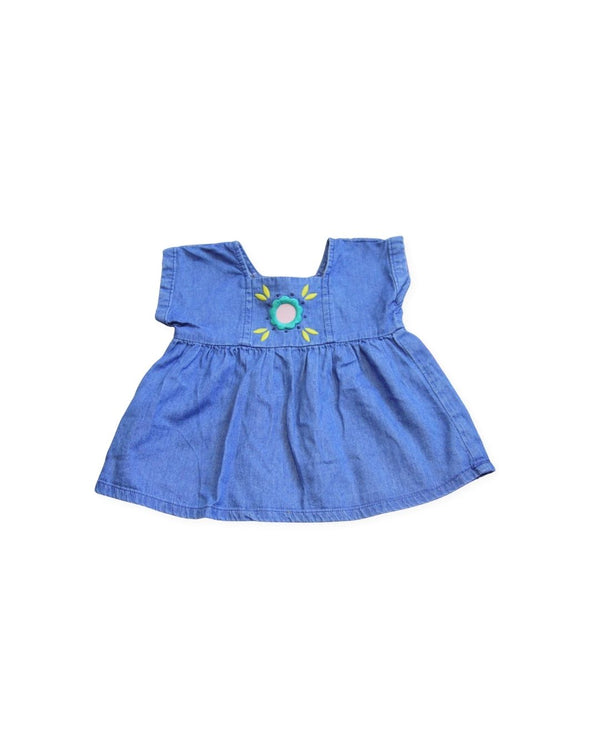 Country Road Blue Cotton Tunic Dress