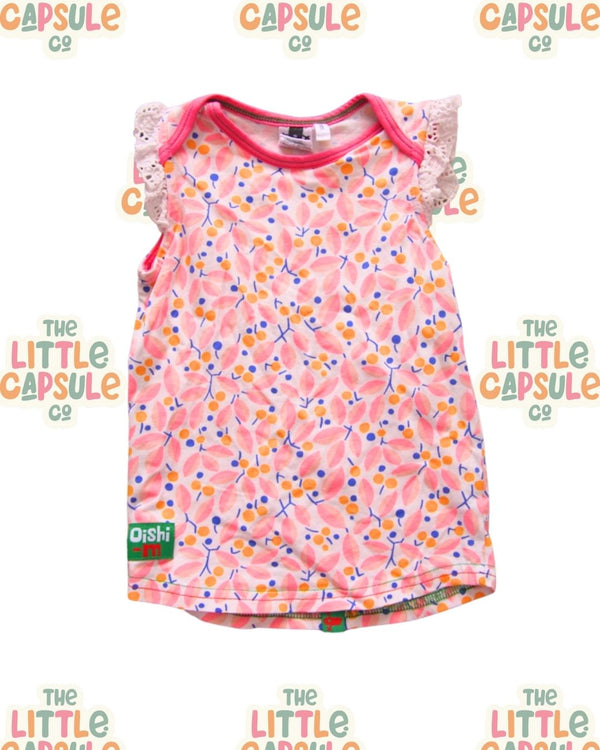Oishi-m Pink Leaves Tee