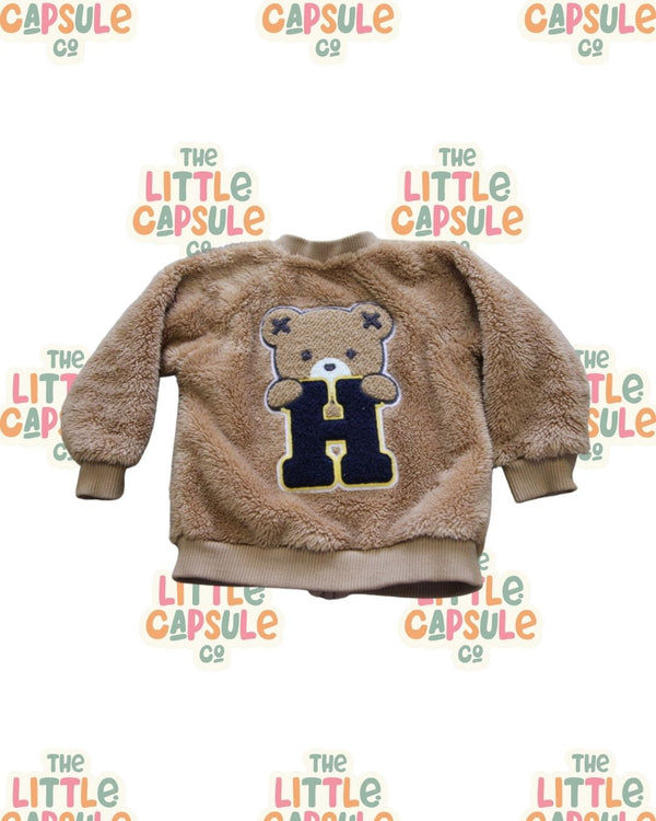 Huxbaby Teddy Fleece “H” Jacket