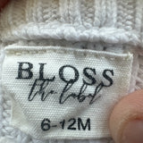 Bloss The Label White Rib Knit Jumper