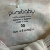 Purebaby Floral Zip Romper