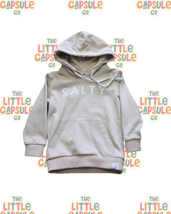 Salty Shreds Taupe ‘Salty’ Hooded Jumper