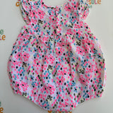 Milky Bright Geometric Pink Playsuit