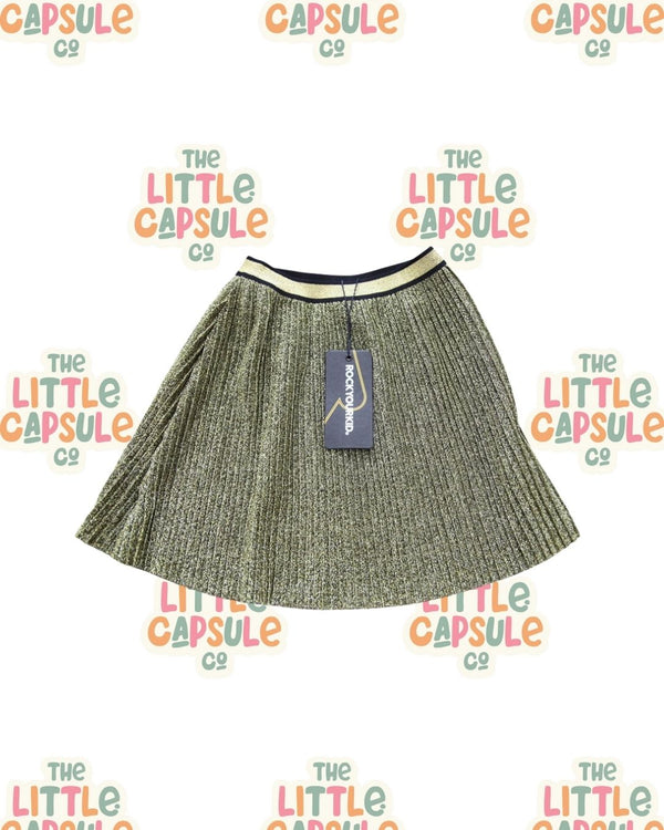 Rock Your Kid Gold Glitter Skirt