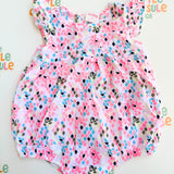 Milky Bright Geometric Pink Playsuit