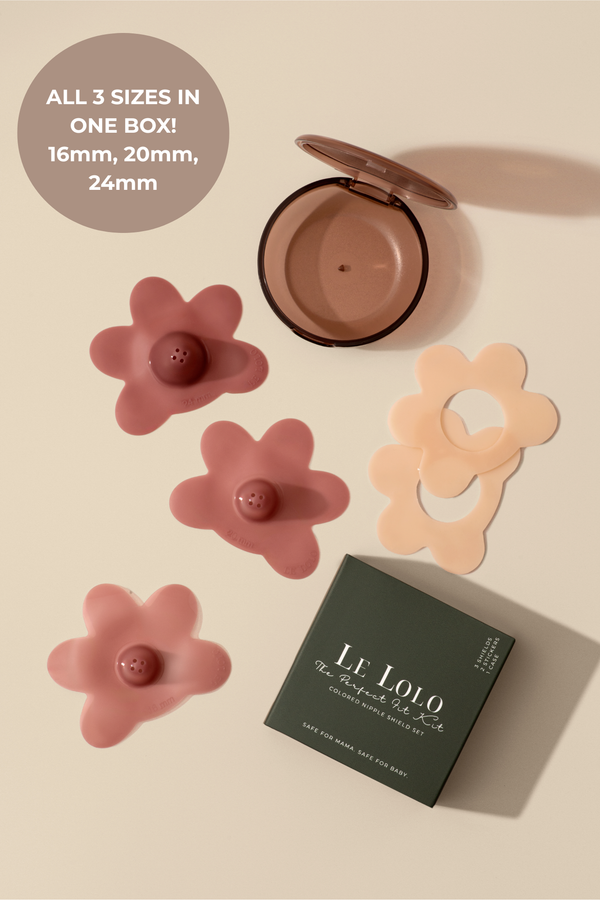 Le Lolo Perfect Fit Kit – Mauve – size One Size (3 Shields + Case)