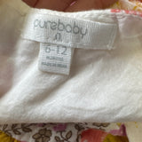 Purebaby Floral Mustard & Pink Patchwork Dress