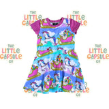Our Little Legend Unicorn Christmas Skater Dress