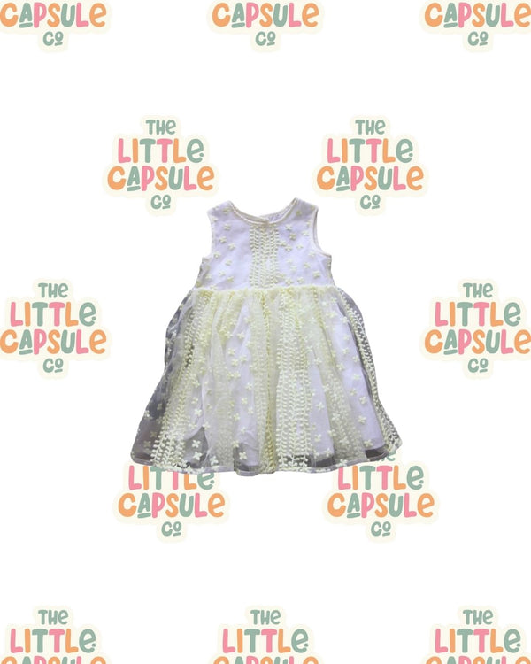 Bebe Yellow Lace Floral Dress
