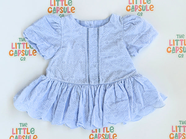 David Jones Blue Cotton Dress