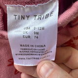 Tiny Tribe Pink Floral Frill Romper