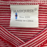 Marquise Red & White  Bodysuit
