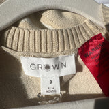 Grown Cream & Beige Tie-Front Cardigan