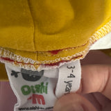 Oishi-M Bright Yellow Waistband Floral Patchwork Skirt