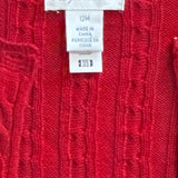 Ralph Lauren Red Cotton Knit Cardigan