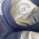 Burberry Children Romper & Beanie Set with Blue Dots