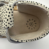 Pretty Brave Cream & Black Dot Leather Sandals