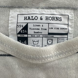 Halo & Horns White & Black Stripe Bodysuit