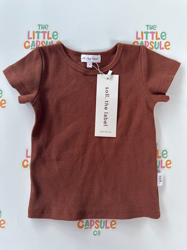 Soll The Label Brown Tee