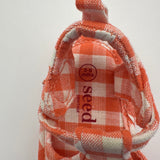 Seed Orange & White Check Baby Sandals