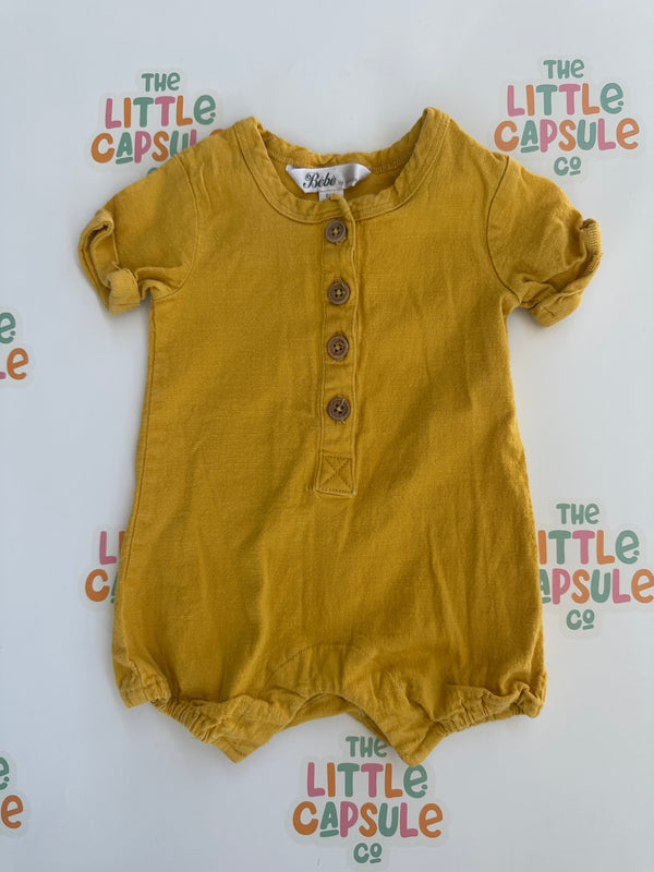 Bebe Mustard Playsuit