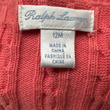Ralph Lauren Pink Cable Knit Cardigan