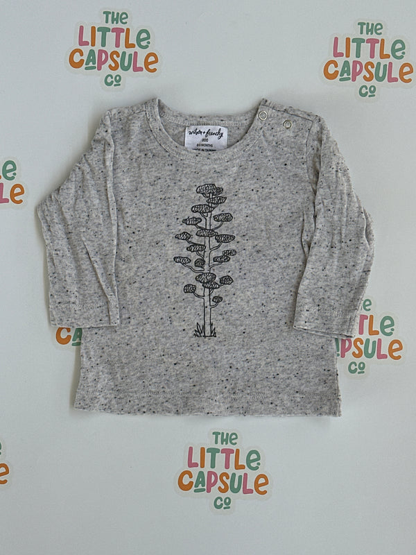 Wilson & Frenchy Grey Tree Long Sleeve Tee