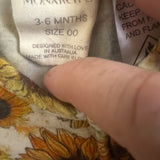 Monarch Romper Sunflower Print