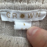 Grown Taupe Rib Lightweight Cotton Jumper