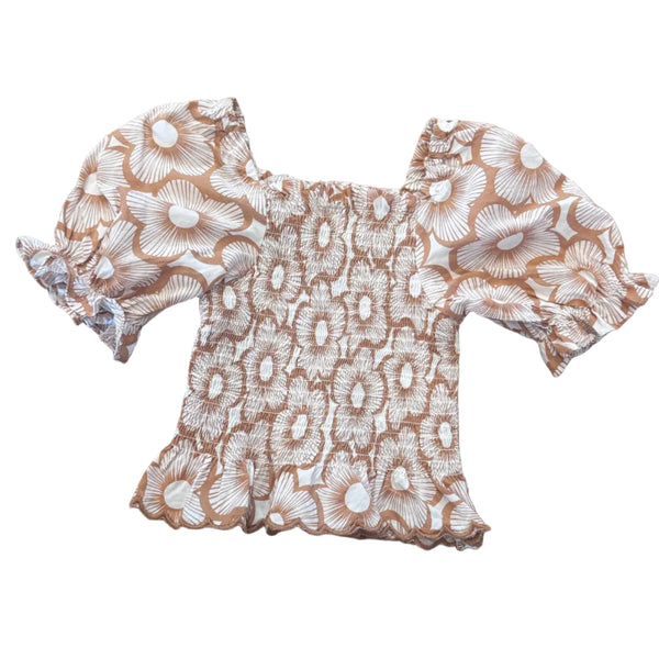 Seed Smocked Floral Top