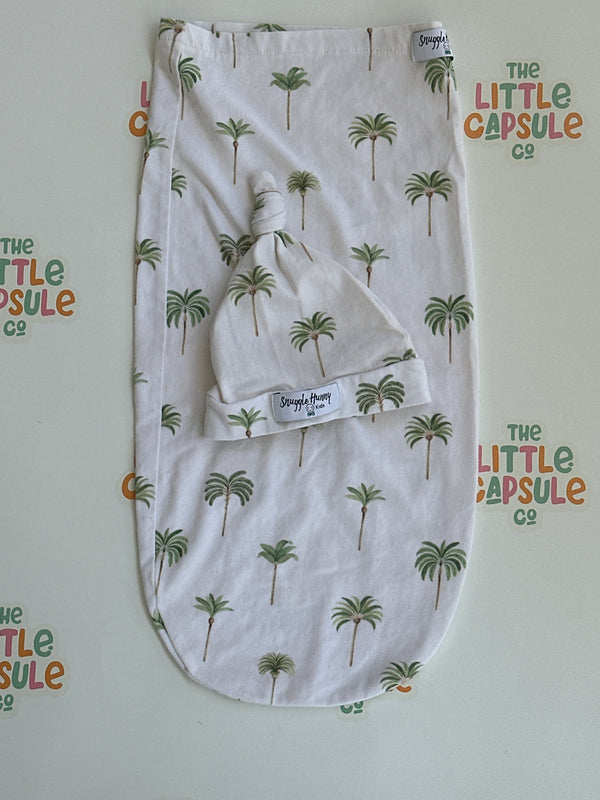 Snuggle Hunny Palm Tree Swaddle & Topknot Set