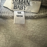 Armani Baby Grey & Navy Trim Playsuit