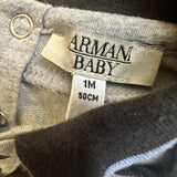 Armani Baby Grey & Navy Trim Playsuit