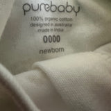 Purebaby White Leaf Romper