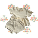 Bonnie & Harlo Cotton Rib Top & Short Set