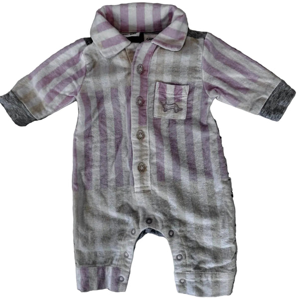 Peter Alexander Stripe Flannelette Romper