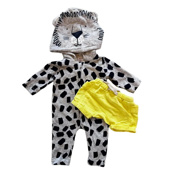 Seed Leopard Zippy & Shorts Set