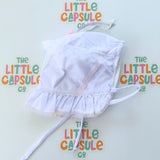 White Cotton Lace Bonnet