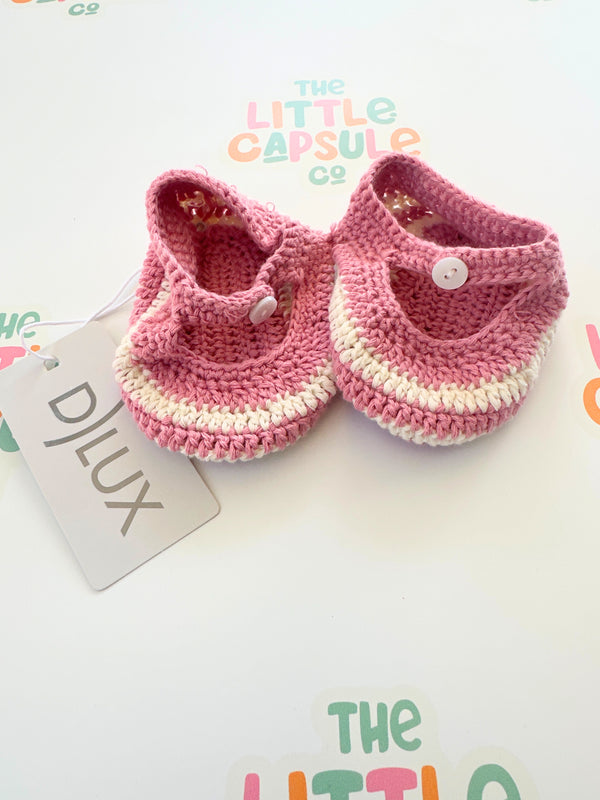 Dlux Pink Crochet Booties