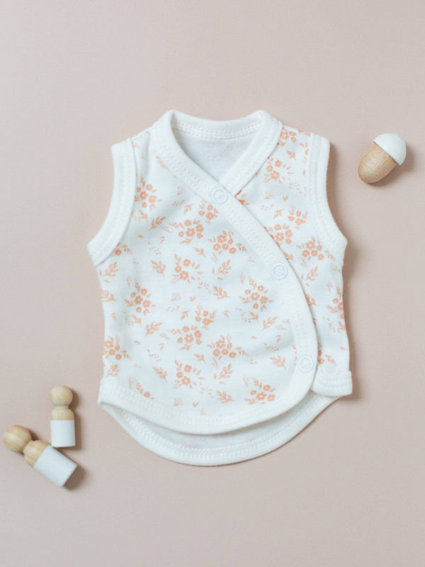 Tiny & Small – Apricot Floral Vest