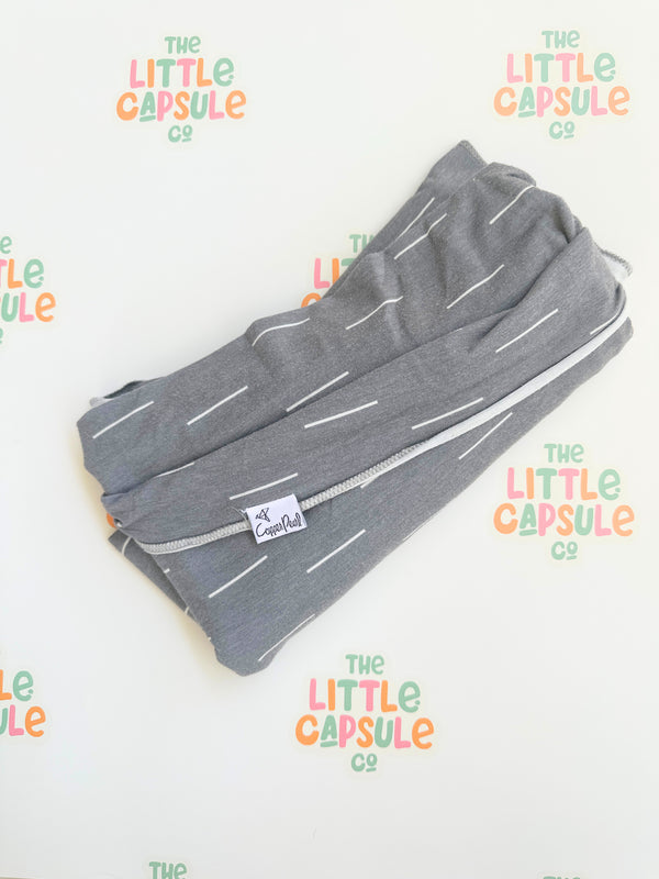 Copper Pearl Grey & White Stripe Cotton Wrap