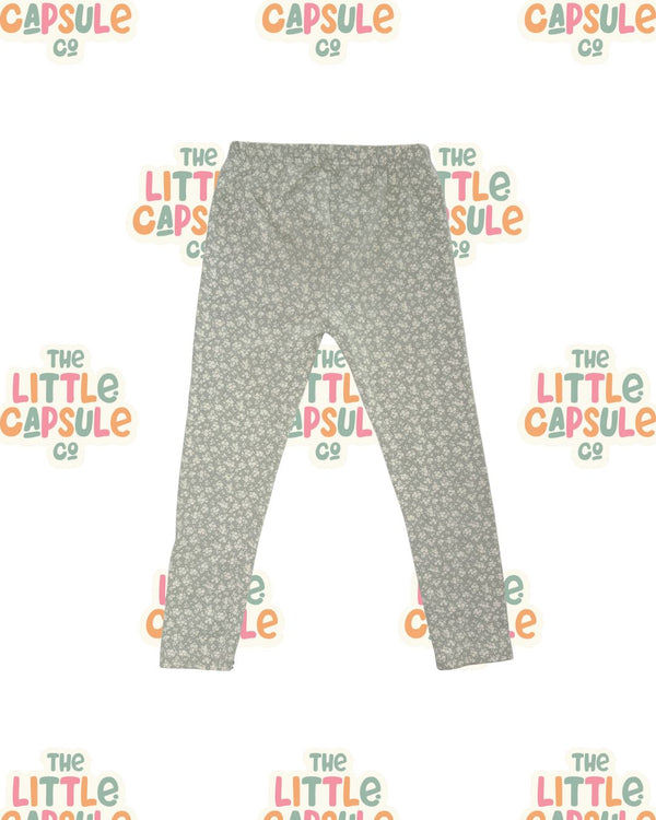 Jamie Kay Steel Blue Floral Leggings