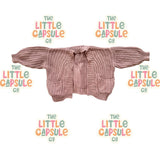 Arabella & Rose Coffee Knit Cardigan