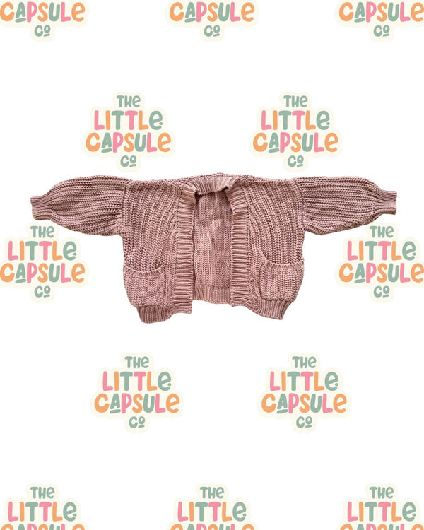 Arabella & Rose Coffee Knit Cardigan