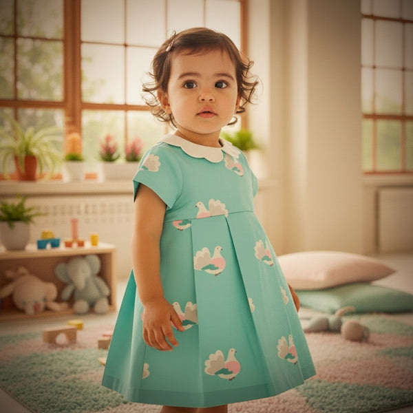 Jacadi Paris Teal Dove Dress